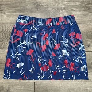 EP Pro NY High Rise Golf Skirt Floral‎ Swirl Golf Skirt Skort Red Blue Size M